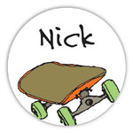 Chatsworth Robin Maguire - Gift Stickers (Skateboarder) (DS-14-431)