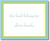 Stacy Claire Boyd Gift Stickers - Aqua Ruffled Border   (78333)