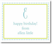 Stacy Claire Boyd Gift Stickers - Aqua Dotted Border   (78343)