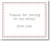 Stacy Claire Boyd Gift Stickers - Brown Dotted Border   (78344)