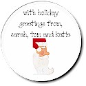 Sugar Cookie Holiday Gift Stickers - Kris Kringle