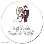 Sugar Cookie Gift Stickers - Bride And Groom