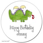 Sugar Cookie Gift Stickers - Dinosaur
