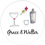 Sugar Cookie Gift Stickers - Cocktail Hour