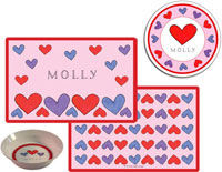 Kelly Hughes Designs - Tabletop 3-Piece Sets (Happy Hearts) (set812)