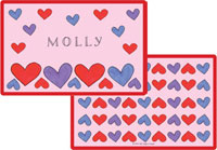 Kelly Hughes Designs - Placemats (Happy Hearts) (p812)