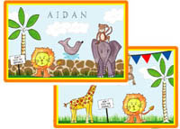 Kelly Hughes Designs - Placemats (Zoo Friends) (p842)