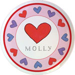Kelly Hughes Designs - Melamine Plates (Happy Hearts) (plt812)