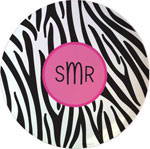 Kelly Hughes Designs - Melamine Plates (Black Zebra) (plt905)
