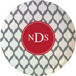 Kelly Hughes Designs - Melamine Plates (Grey Lattice) (plt920)
