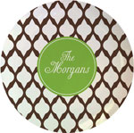 Kelly Hughes Designs - Melamine Plates (Brown Lattice) (plt922)