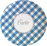 Kelly Hughes Designs - Melamine Plates (Blue Gingham) (plt934)