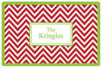 Kelly Hughes Designs - Placemats (Red Green Chevron) (p936)