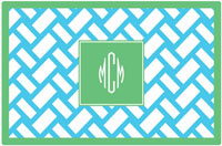 Kelly Hughes Designs - Placemats (Aqua Basketweave) (p946)