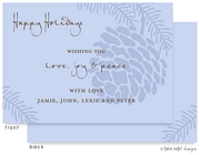 Take Note Designs - Fall/Thanksgiving Greeting Cards (Blue Pinecone) (TND-A-97718)