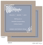 Take Note Designs - Fall/Thanksgiving Greeting Cards (Pine Cones and Tweed in Blue)