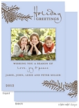 Take Note Designs - Fall/Thanksgiving Greeting Cards (Pinecone Branch on Blue Photo)
