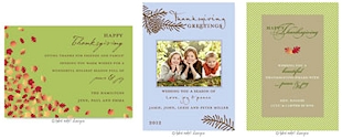 Thanksgiving / Fall Holiday Greeting and Photo Cards by Take Note Designs