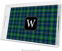 Boatman Geller Lucite Trays - Black Watch Plaid (Large - Pre-Set) (#LTLH2)