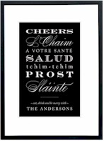 Checkerboard - Personalized Wall Art (Cheers in any Language) (WAL-IUR-M)