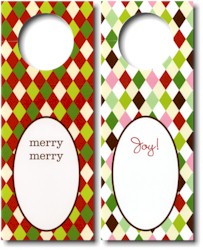 Boatman Geller - Wine Tags (Harlequin Red/Harlequin Festive) (17932-17900-17901)