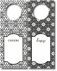 Boatman Geller - Wine Tags (Wrought Iron Black/Medallion Black) (17939-17914-17915)