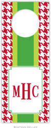 Boatman Geller - Personalized Wine Bottle Tags (Alex Houndstooth Red) (21956)