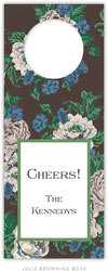 Julie Browning Bova Wine Tags - English Floral Brown (JWT2)
