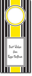 Chatsworth Just Exquisite - Wine Bottle Tags (Yellow/Black Stripes) (WT-12)