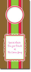 Chatsworth Just Exquisite - Wine Bottle Tags (Brown, Pink & Lime Stripe) (WT-3)