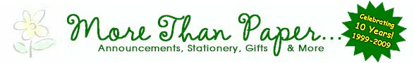 More Than Paper... Birth Announcements, Stationery, Stickers & more at discount prices everyday