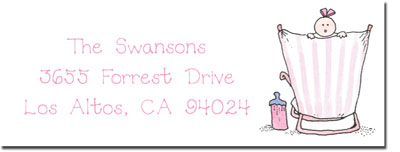Blue Mug Designs Return Address Labels - Girl On The Beach Blue Mug Designs Return Address Labels - Girl On The Beach