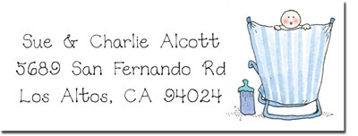 Blue Mug Designs Return Address Labels - Boy On The Beach Blue Mug Designs Return Address Labels - Boy On The Beach