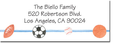 Blue Mug Designs Return Address Labels - Sports Fanatic Blue Mug Designs Return Address Labels - Sports Fanatic