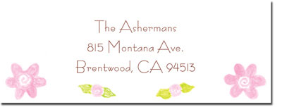 Blue Mug Designs Return Address Labels - Pink And Lime Floral Blue Mug Designs Return Address Labels - Pink And Lime Floral
