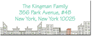 Blue Mug Designs Return Address Labels - Cityscape Blue Mug Designs Return Address Labels - Cityscape