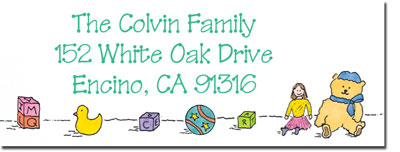 Blue Mug Designs Return Address Labels - Girl Bassinet Blue Mug Designs Return Address Labels - Girl Bassinet