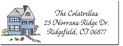 Blue Mug Designs Return Address Labels - New Neighborhood Blue Mug Designs Return Address Labels - New Neighborhood