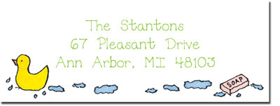 Blue Mug Designs Return Address Labels - Tub Trio Blue Mug Designs Return Address Labels - Tub Trio