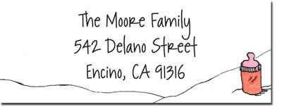 Blue Mug Designs Return Address Labels - Snow Baby Blue Mug Designs Return Address Labels - Snow Baby