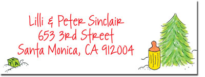 Blue Mug Designs Return Address Labels - Snow Family Blue Mug Designs Return Address Labels - Snow Family