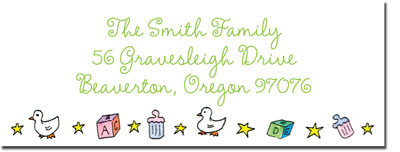 Blue Mug Designs Return Address Labels - Girl Cradle Blue Mug Designs Return Address Labels - Girl Cradle