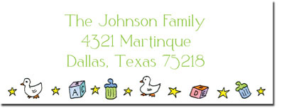 Blue Mug Designs Return Address Labels - Boy Cradle Blue Mug Designs Return Address Labels - Boy Cradle