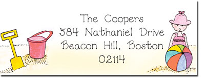 Blue Mug Designs Return Address Labels - Lil' Umbrella - Girl Blue Mug Designs Return Address Labels - Lil' Umbrella - Girl