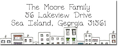 Blue Mug Designs Return Address Labels - City Baby Blue Mug Designs Return Address Labels - City Baby