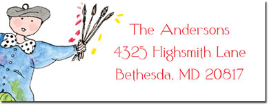 Blue Mug Designs Return Address Labels - Boy Artist Blue Mug Designs Return Address Labels - Boy Artist