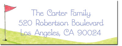 Blue Mug Designs Return Address Labels - Girl Golfer Blue Mug Designs Return Address Labels - Girl Golfer