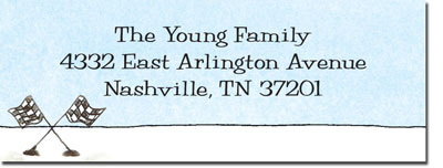 Blue Mug Designs Return Address Labels - Race Cars Blue Mug Designs Return Address Labels - Race Cars