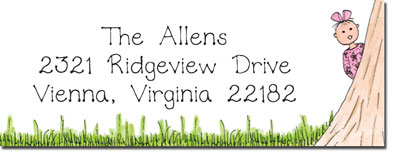 Blue Mug Designs Return Address Labels - Girl Hammock Blue Mug Designs Return Address Labels - Girl Hammock