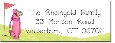 Blue Mug Designs Return Address Labels - Baby Girl Golfer Blue Mug Designs Return Address Labels - Baby Girl Golfer